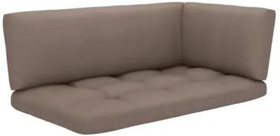 vidaXL Pallet Sofa Cushions 3 pcs Taupe