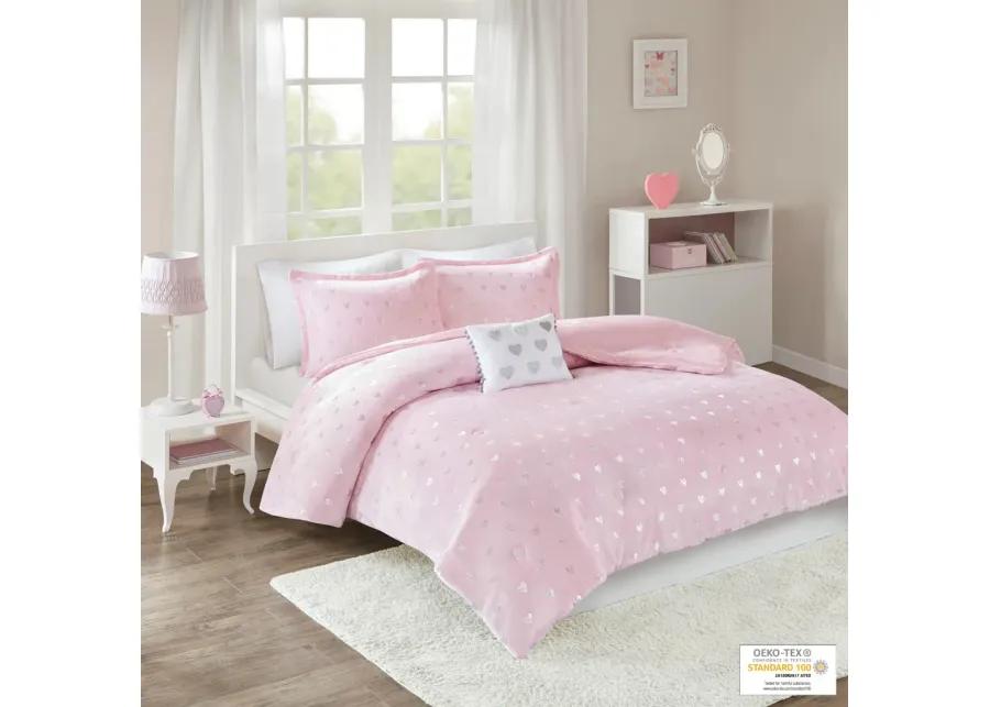 Gracie Mills Elysia Metallic Printed Plush Comforter Set