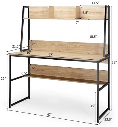 47-Inch Computer Desk Writing Study Table Workstation