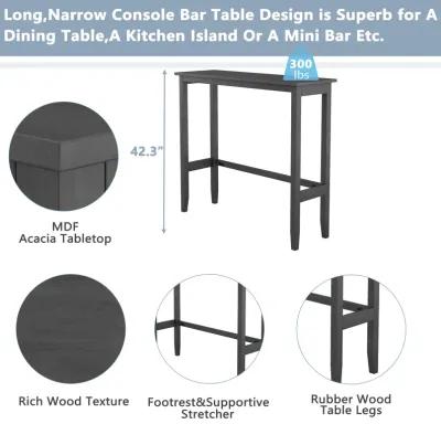 Merax Rectangular Wood Bar Height Dining Set