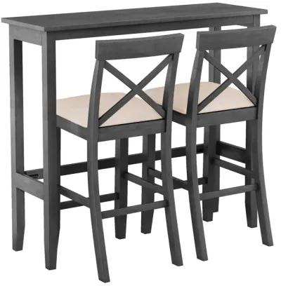 Merax Rectangular Wood Bar Height Dining Set