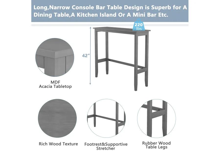 Merax Rectangular Wood Bar Height Dining Set