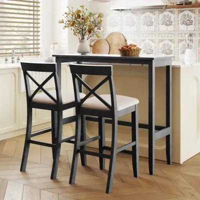 Merax Rectangular Wood Bar Height Dining Set