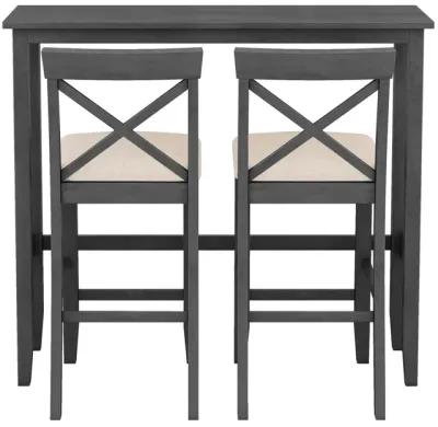 Merax Rectangular Wood Bar Height Dining Set