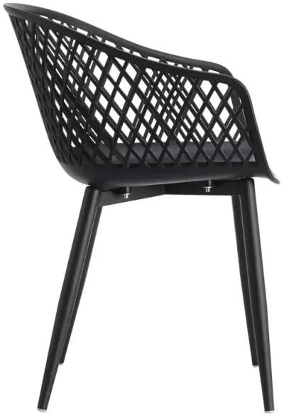 Moe's Home Collection Piazza Outdoor Chair Black-Set Of Two