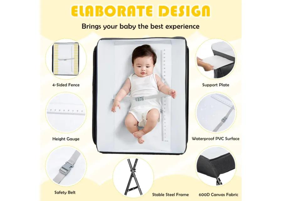 Portable Adjustable Height Newborn Nursery Organizer  with wheel