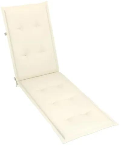 vidaXL Deck Chair Cushion Cream (29.5"+41.3")x19.7"x1.6"