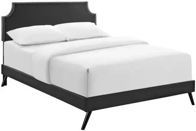 Modway - Corene Queen Vinyl Platform Bed with Round Splayed Legs