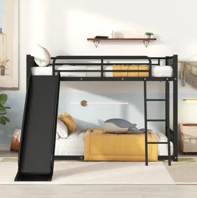 Merax Modern Bunk Bed with Slide Ladder