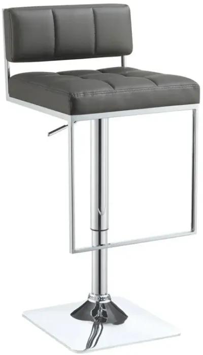 Alameda Adjustable Bar Stool Chrome and Grey