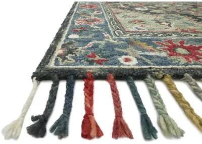 Zharah ZR05 Navy/Blue 2'6" x 7'6" Rug