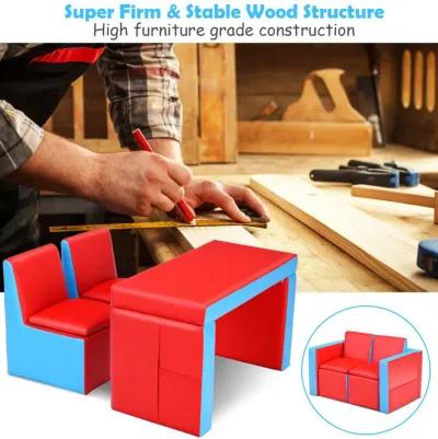 Multi-functional Kids Sofa Table Chair Set