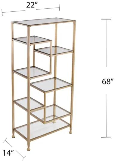 Bexley Metal/Glass Bookcase