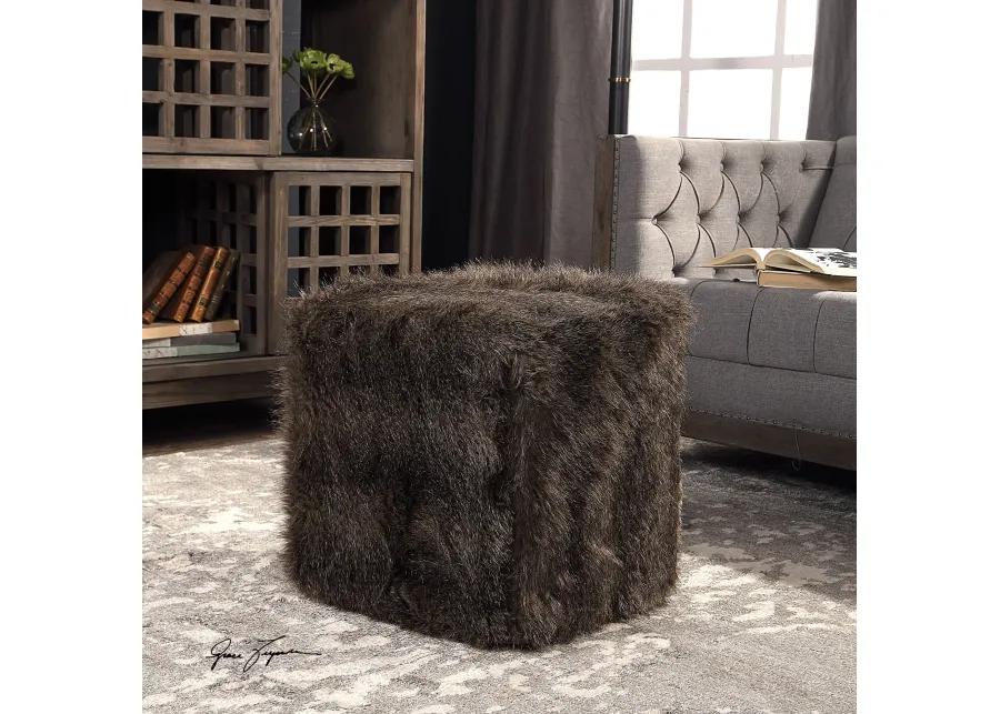 Uttermost Jayna Fur Ottoman