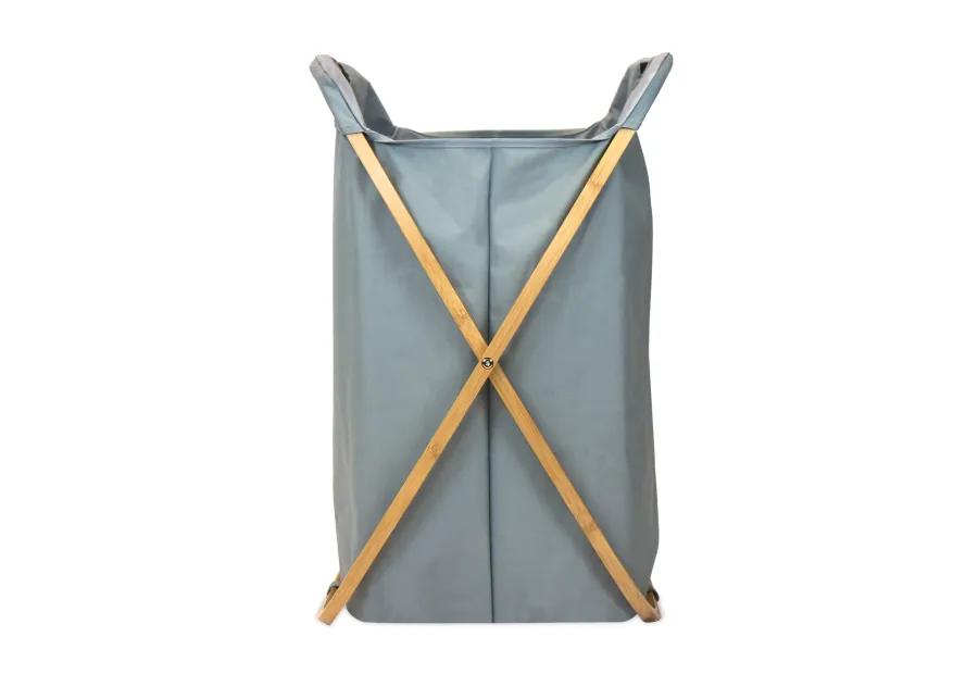 Oceanstar Bamboo Folding X-Frame Laundry Hamper Sorter