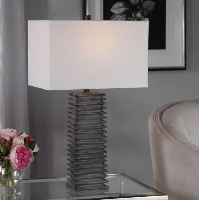 Uttermost Sanderson Metallic Charcoal Table Lamp