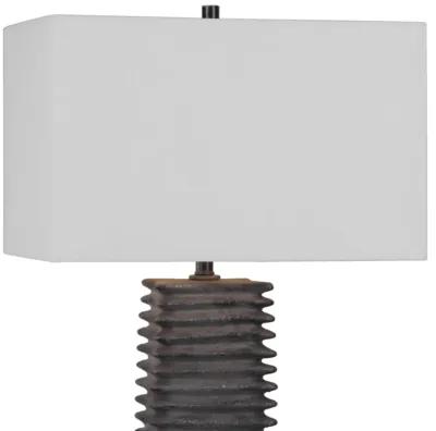 Uttermost Sanderson Metallic Charcoal Table Lamp