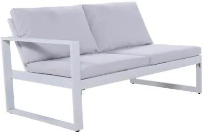 Industrial Style Outdoor Sofa Combination Set With 2 Love Sofa, 1 Single Sofa, 1 Table, 2 Bench