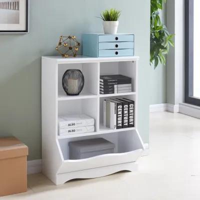 Five-Cubby Open Storage Cabinet