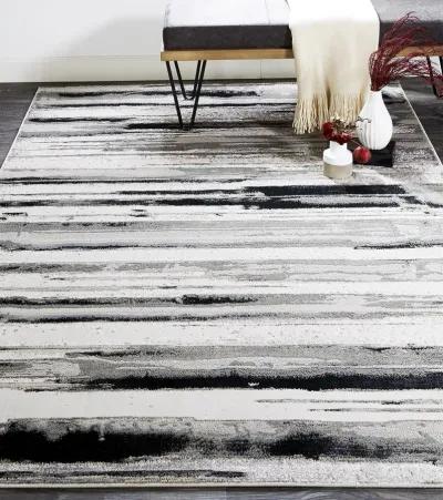 Micah 3049F Silver/Gray/Black 6'7" x 9'6" Rug