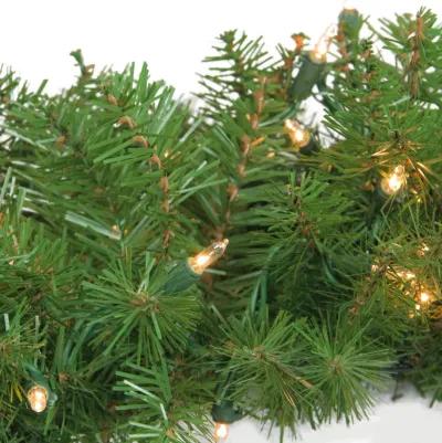 Pre-Lit Northern Pine Artificial Christmas Wreath - 48-Inch  Clear Lights