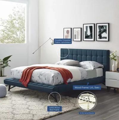 Modway - Julia Queen Biscuit Tufted Upholstered Fabric Platform Bed