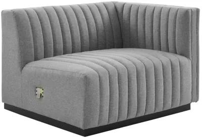 Conjure Channel Tufted Upholstered Fabric 4-Piece Sofa