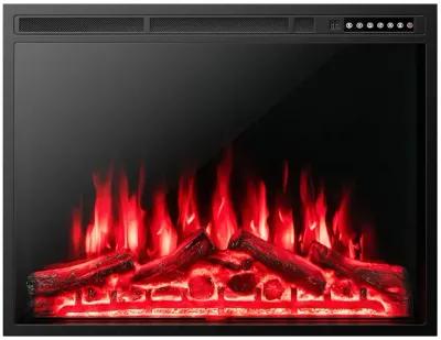 Electric Fireplace Recessed with Adjustable Flames