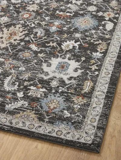 Odette ODT04 Charcoal/Multi 4' x 6' Rug