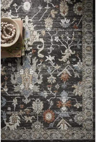 Odette ODT04 Charcoal/Multi 4' x 6' Rug