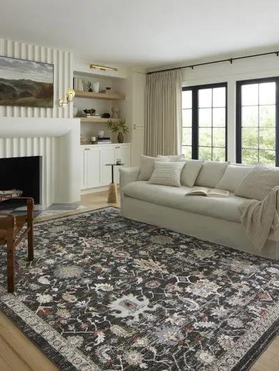 Odette ODT04 Charcoal/Multi 4' x 6' Rug