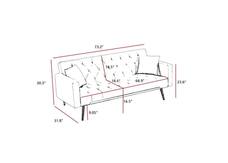 Convertible Folding Futon Sofa Bed, Sleeper Sofa Couch For Compact Living Space