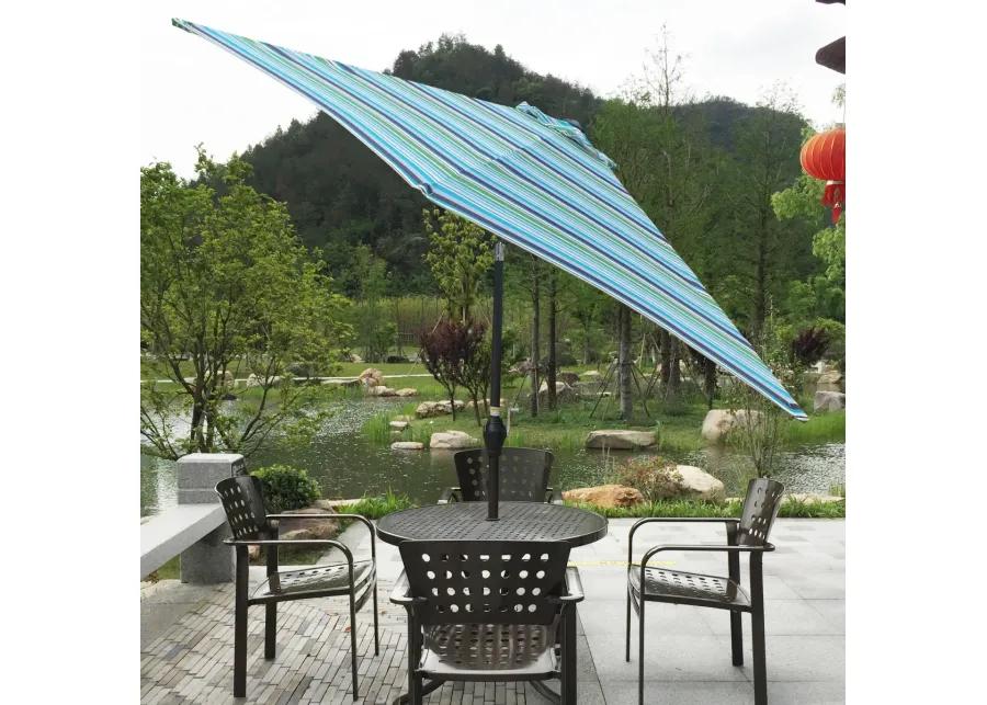 9FT UMBRELLA Blue Stripes