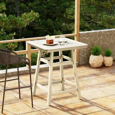 WestinTrends Square Outdoor Patio Counter High Bistro Bar Table With Umbrella Hole