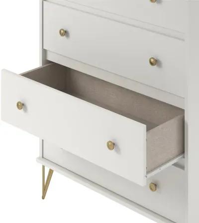 Novogratz Finley 4 Drawer Dresser, White