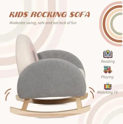 Rocking Toddle Sofa Chair for Nursery Kindergarten Playroom Bedroom - Gray