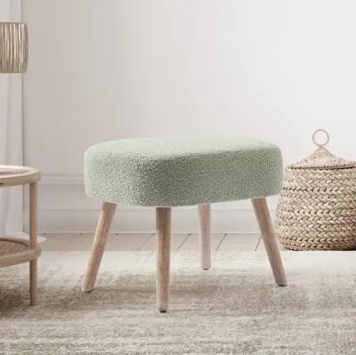 WestinTrends Genevieve 21" Wide Square Upholstered Cushion Ottoman Foot Stool