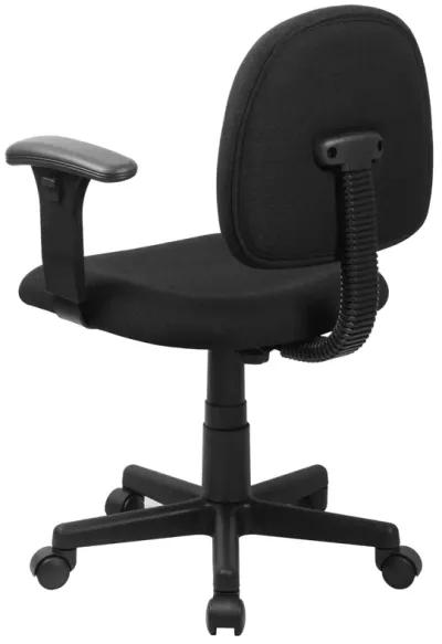 Wayne Mid-Back Fabric Swivel Task Office Chair with Adjustable Arms