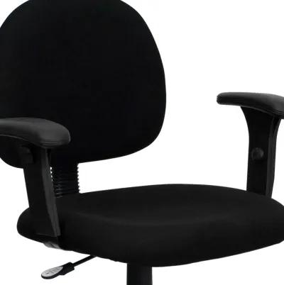 Wayne Mid-Back Fabric Swivel Task Office Chair with Adjustable Arms