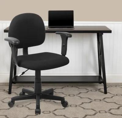 Wayne Mid-Back Fabric Swivel Task Office Chair with Adjustable Arms