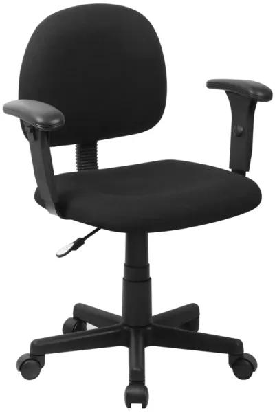 Wayne Mid-Back Fabric Swivel Task Office Chair with Adjustable Arms