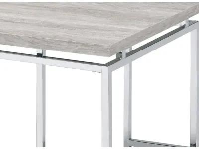 Coffee Table, Natural Oak & Chrome