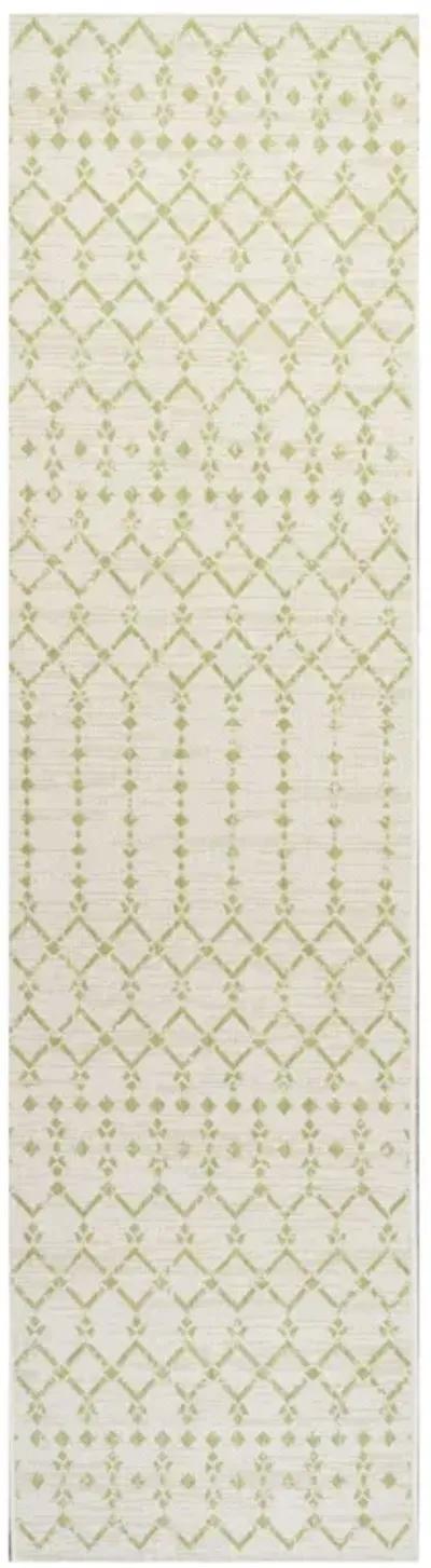 Ourika Moroccan Geometric Textured Weave Indoor/Outdoor Runner Rug