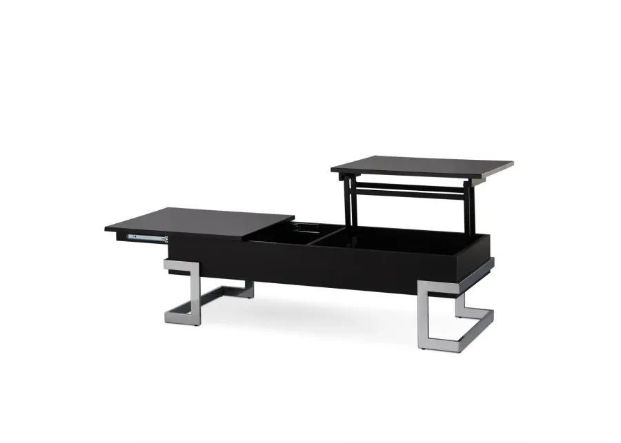 Calnan Coffee Table In Black & Chrome