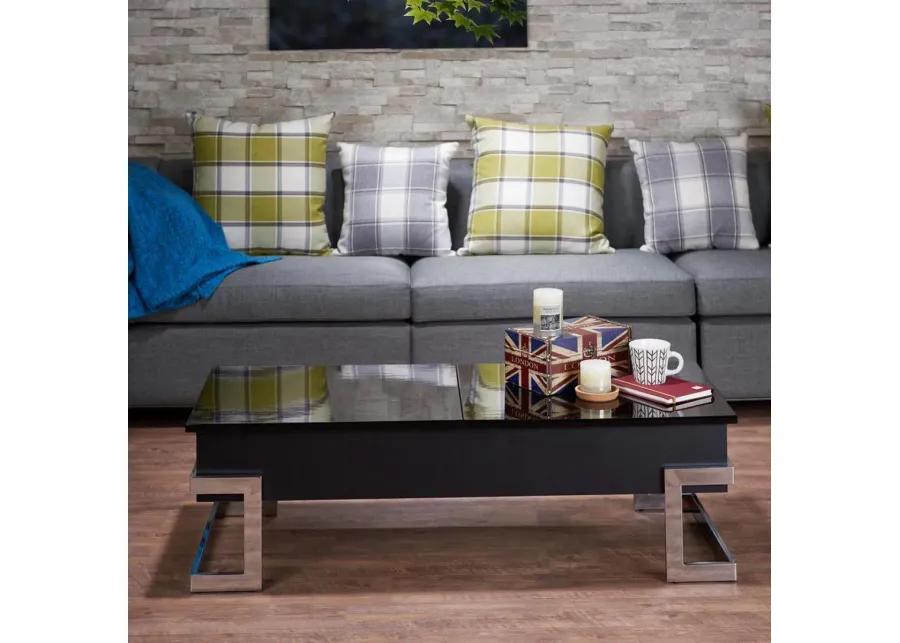 Calnan Coffee Table In Black & Chrome