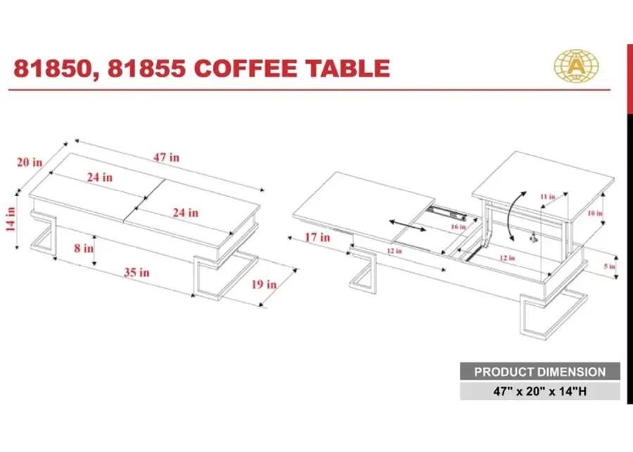 Calnan Coffee Table In Black & Chrome