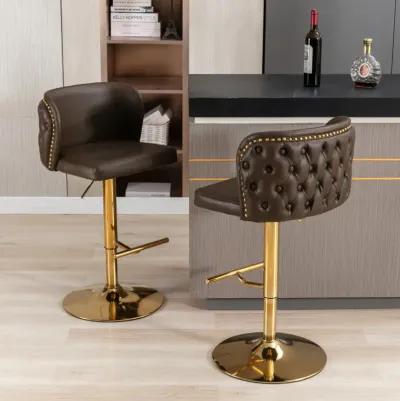 Adjustable Swivel Bar Stools, Set of 2