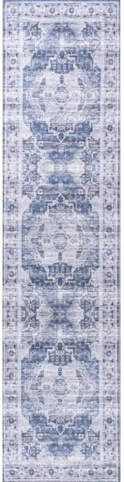 Alanya Ornate Medallion Machine-Washable Runner Rug