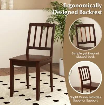 Hivvago Wood Dining Chair Set of 2 with Rubber Wood Legs