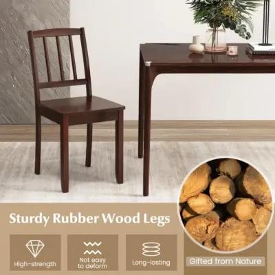 Hivvago Wood Dining Chair Set of 2 with Rubber Wood Legs